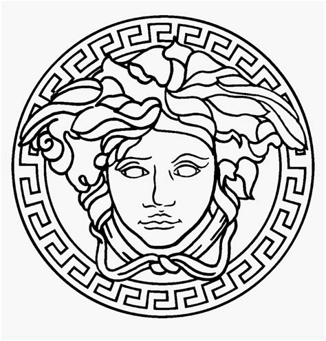 versace medusa logo on white|versace medusa head logo.